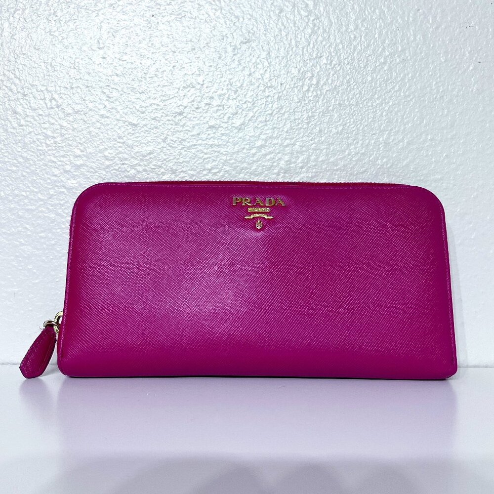 Authentic Prada Pink Zip Around Wallet